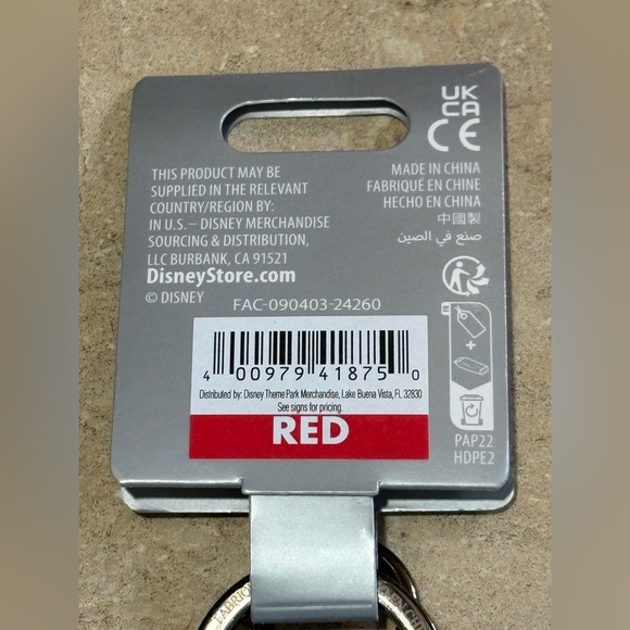 2024 DISNEY PARKS Donald Duck Angry Face Head Flair Keychain Bag Charm NWT - Picture 5 of 6